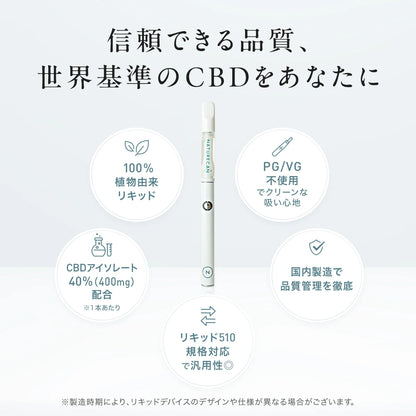 40％CBD充填済みベイプペンセット