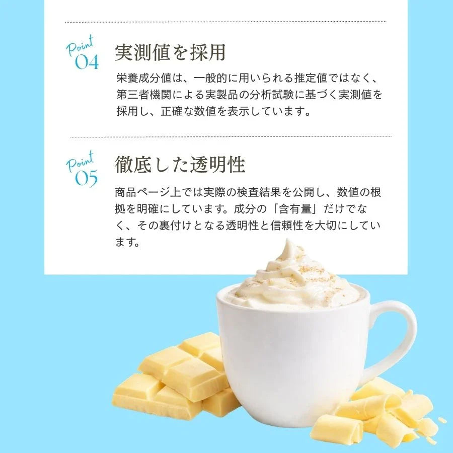 ホエイプロテイン（WPC）ホワイトチョコレート