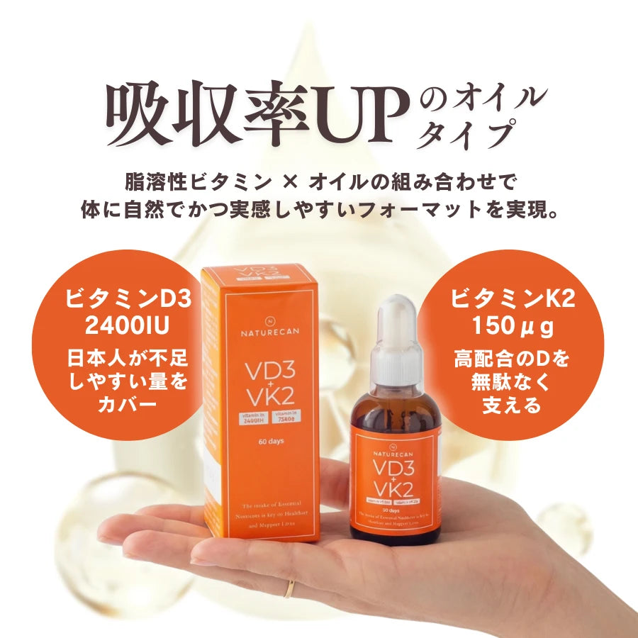ビタミン D3+ K2 | Naturecan Fitness (ネイチャーカンフィットネス