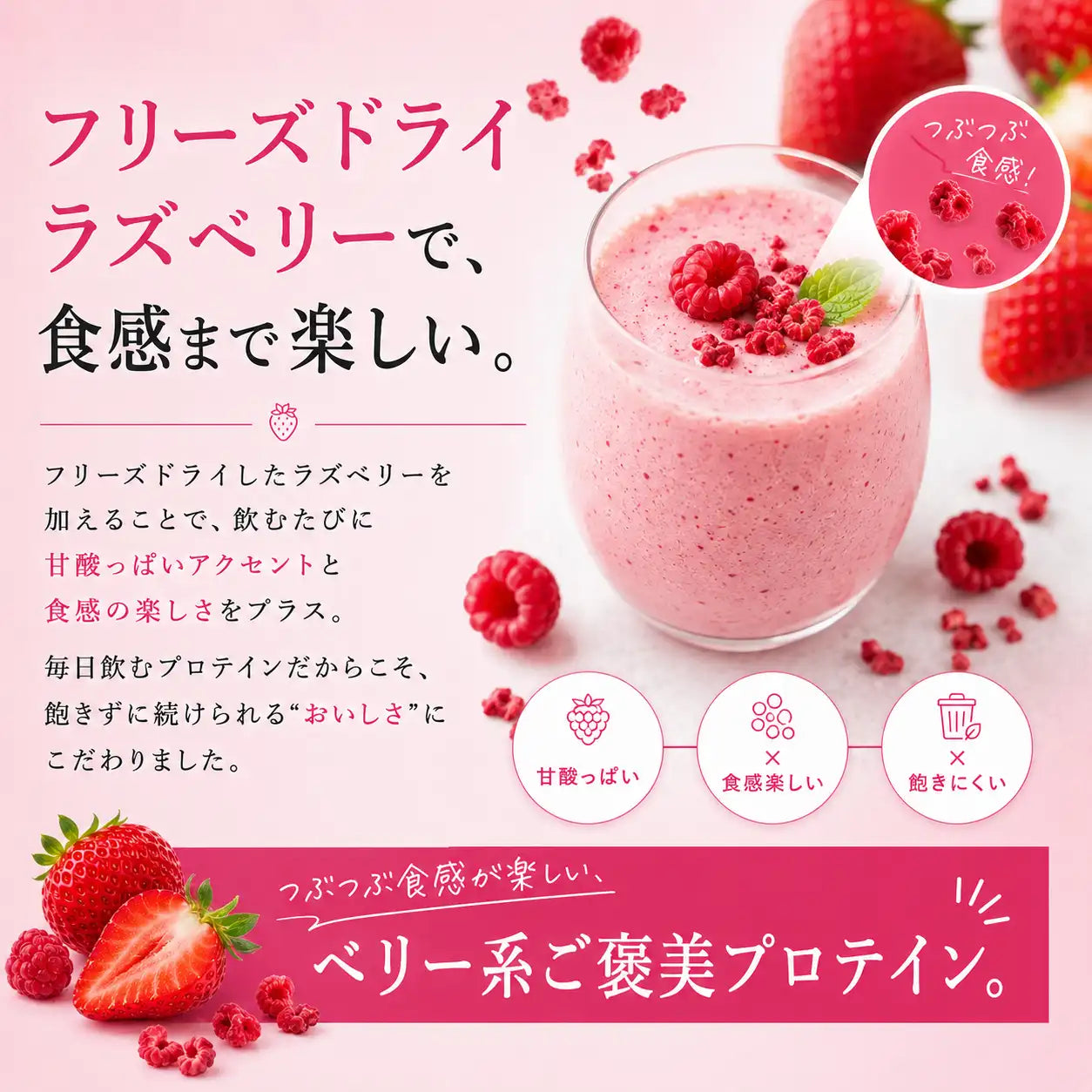【期間限定】ホエイプロテイン（WPC）ストロベリーラズベリー